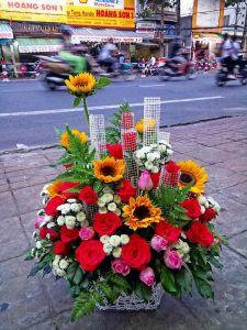 Hoa tươi bàn làm việc HT 098